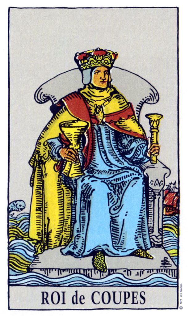 Histoires de cartes Waite Tarot Roi Coupes